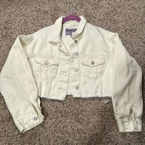 Cream Cropped Jacket
